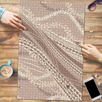 Polynesian Puakeniken Pikake Twisted Lei Puzzle Beige - Polynesian Pride