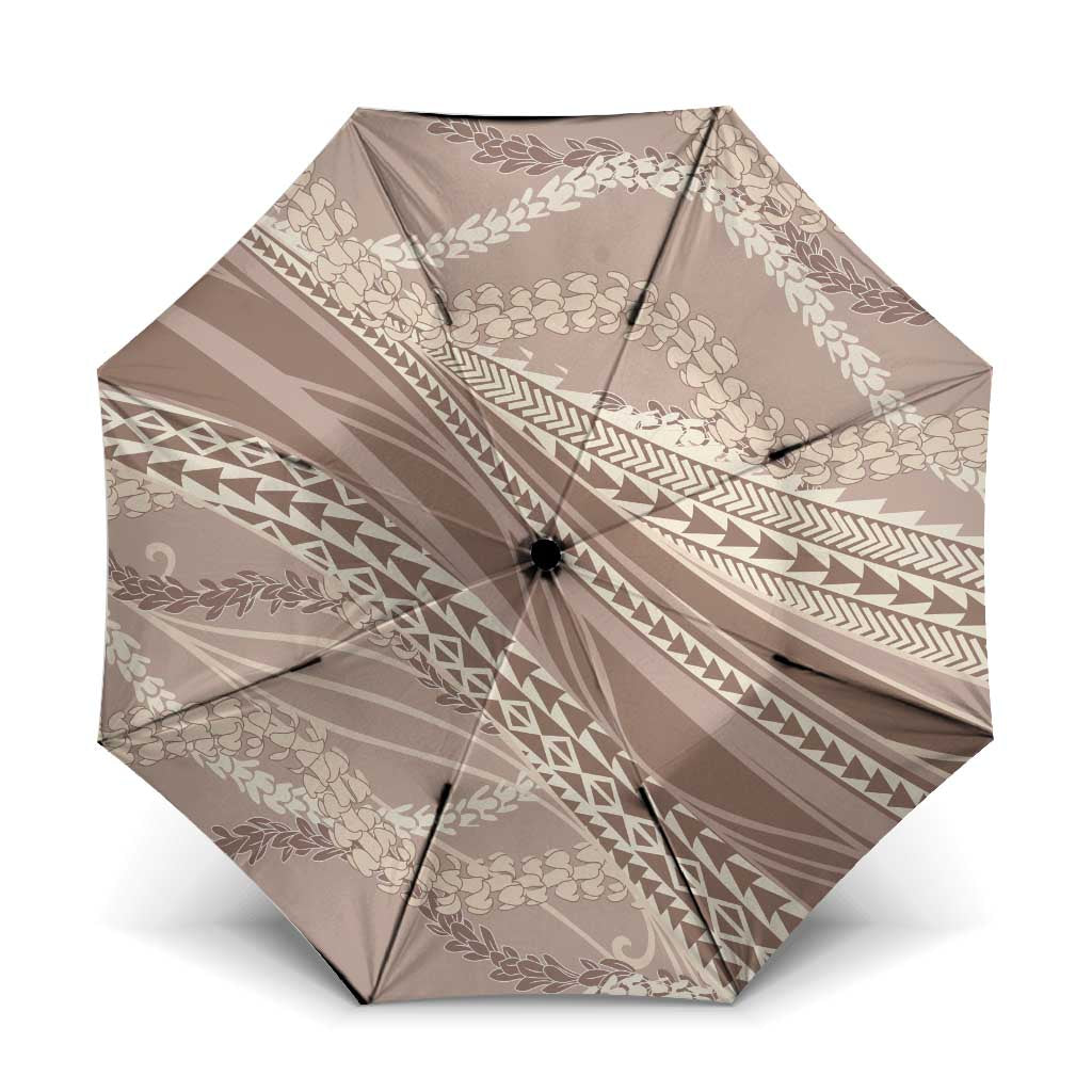 Polynesian Puakeniken Pikake Twisted Lei Umbrella Beige - Polynesian Pride