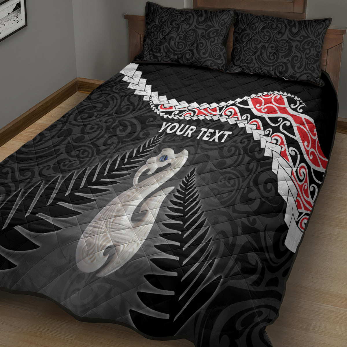 Personalised New Zealand Maori Quilt Bed Set Manaia Mix Koru LT7 - Polynesian Pride