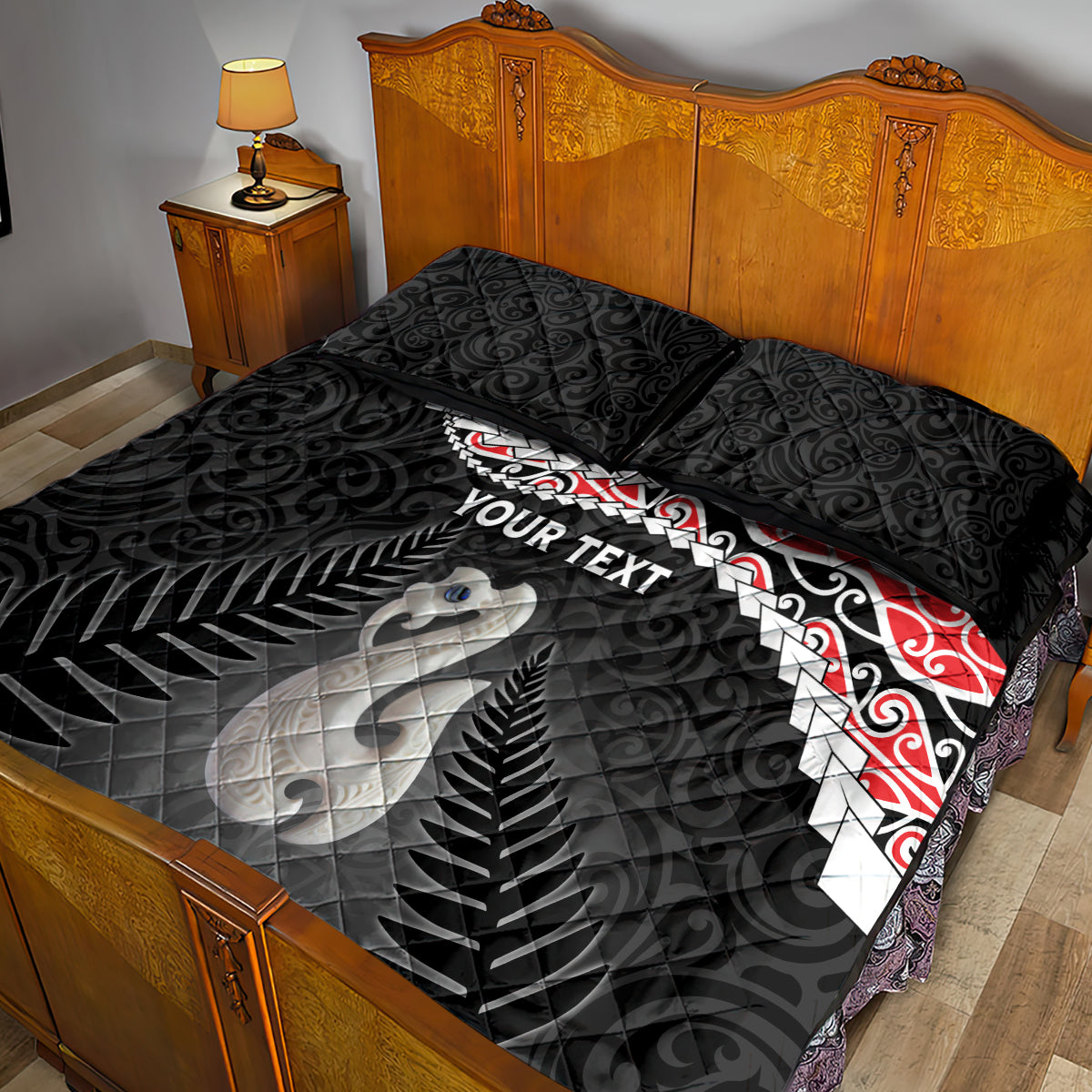 Personalised New Zealand Maori Quilt Bed Set Manaia Mix Koru LT7 - Polynesian Pride
