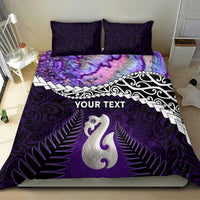 Personalised New Zealand Maori Bedding Set Manaia Paua Shell Purple LT7 - Polynesian Pride