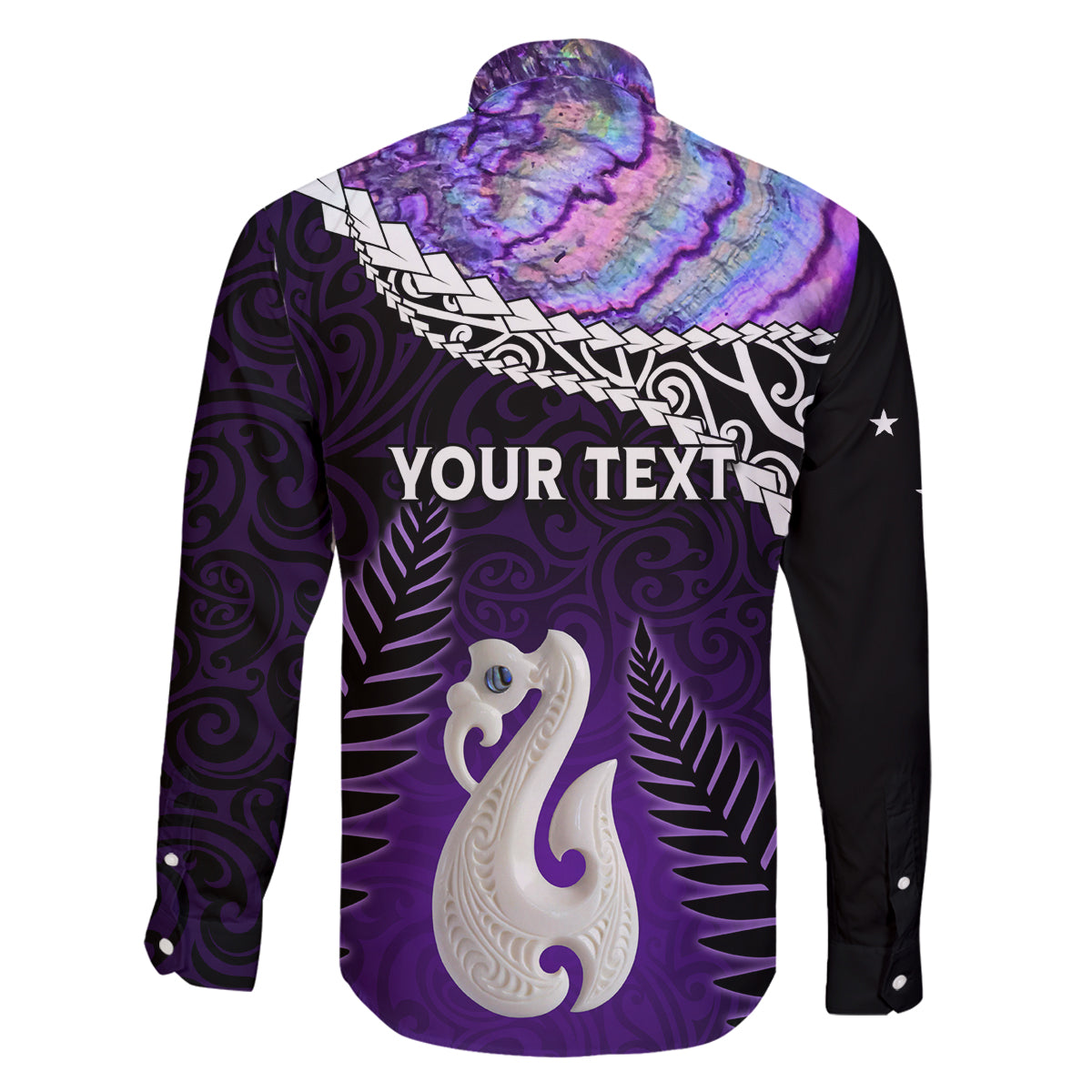 Personalised New Zealand Maori Family Matching Mermaid Dress and Hawaiian Shirt Manaia Paua Shell Purple LT7 - Polynesian Pride