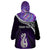 Personalised New Zealand Maori Wearable Blanket Hoodie Manaia Paua Shell Purple LT7 - Polynesian Pride