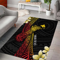 Personalized Papua New Guinea Area Rug Kundu Drum Carving Motifs