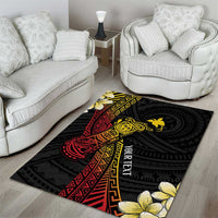 Personalized Papua New Guinea Area Rug Kundu Drum Carving Motifs