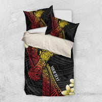 Personalized Papua New Guinea Bedding Set Kundu Drum Carving Motifs
