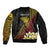 Personalized Papua New Guinea Bomber Jacket Kundu Drum Carving Motifs