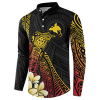Personalized Papua New Guinea Button Sweatshirt Kundu Drum Carving Motifs LT7 - Polynesian Pride