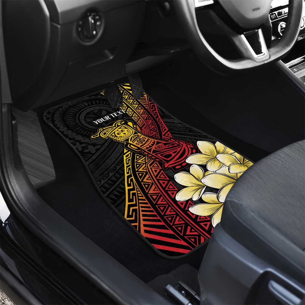 Personalized Papua New Guinea Car Mats Kundu Drum Carving Motifs