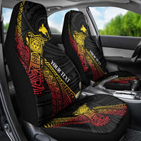 Personalized Papua New Guinea Car Seat Cover Kundu Drum Carving Motifs LT7 - Polynesian Pride
