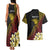 Personalized Papua New Guinea Couples Matching Tank Maxi Dress and Hawaiian Shirt Kundu Drum Carving Motifs