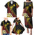 Personalized Papua New Guinea Family Matching Puletasi and Hawaiian Shirt Kundu Drum Carving Motifs