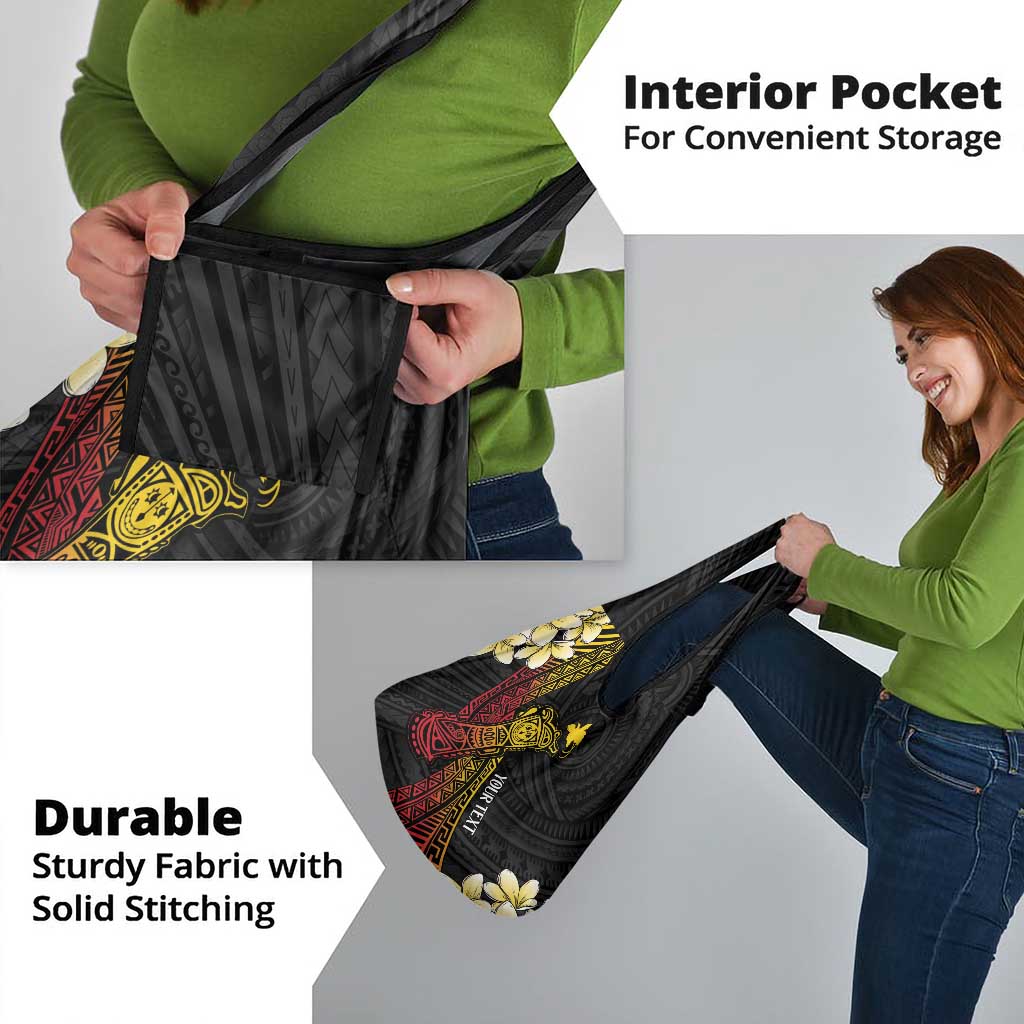 Personalized Papua New Guinea Grocery Bag Kundu Drum Carving Motifs