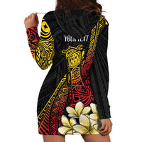 Personalized Papua New Guinea Hoodie Dress Kundu Drum Carving Motifs LT7 - Polynesian Pride