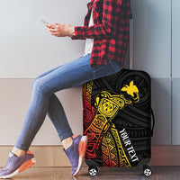 Personalized Papua New Guinea Luggage Cover Kundu Drum Carving Motifs LT7 - Polynesian Pride