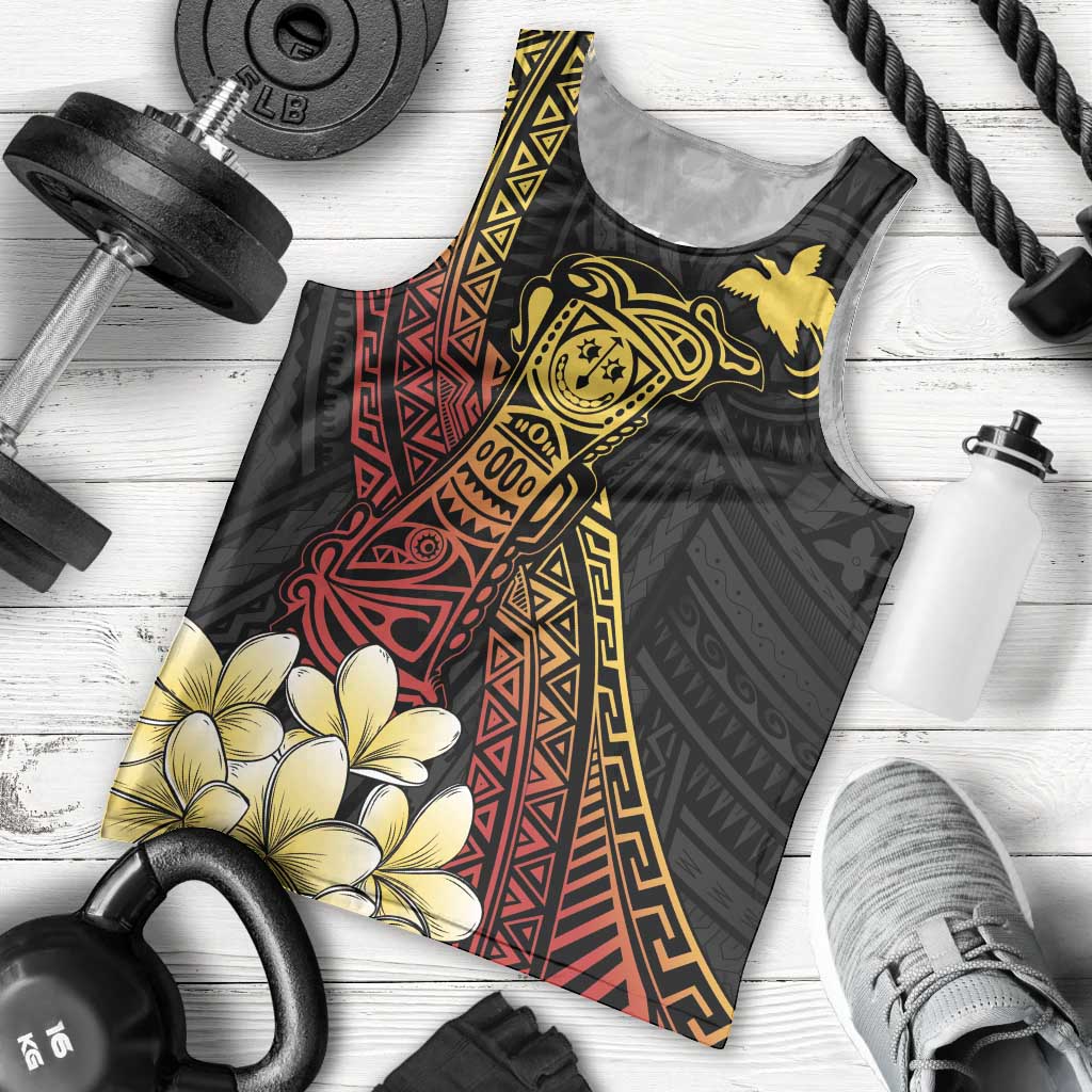 Personalized Papua New Guinea Men Tank Top Kundu Drum Carving Motifs