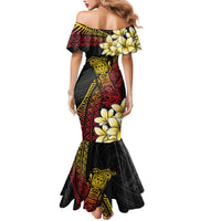 Personalized Papua New Guinea Mermaid Dress Kundu Drum Carving Motifs LT7 - Polynesian Pride