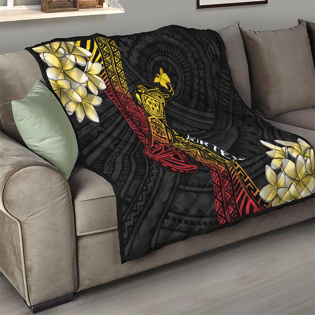 Personalized Papua New Guinea Quilt Kundu Drum Carving Motifs