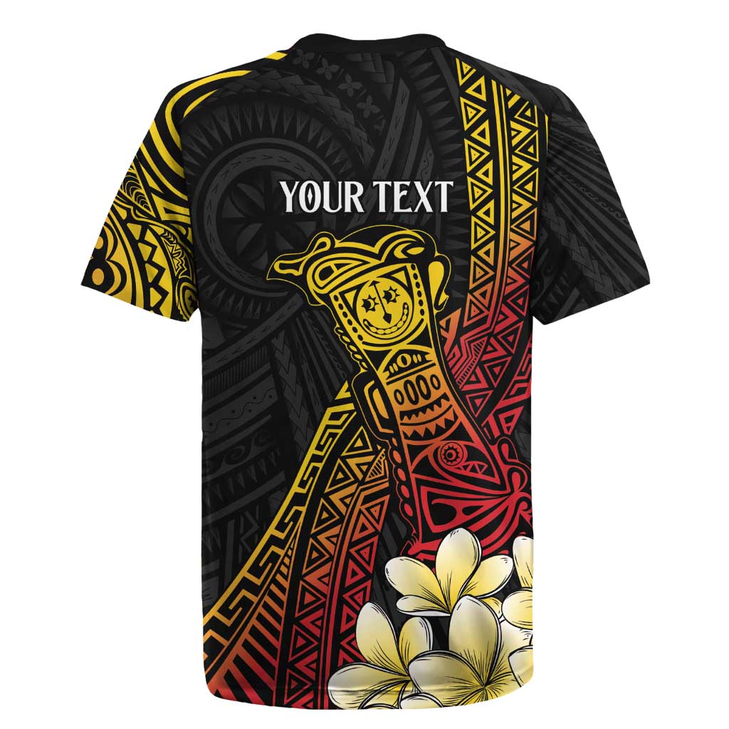 Personalized Papua New Guinea Rugby Jersey Kundu Drum Carving Motifs