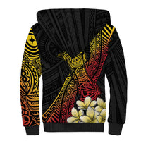 Personalized Papua New Guinea Sherpa Hoodie Kundu Drum Carving Motifs