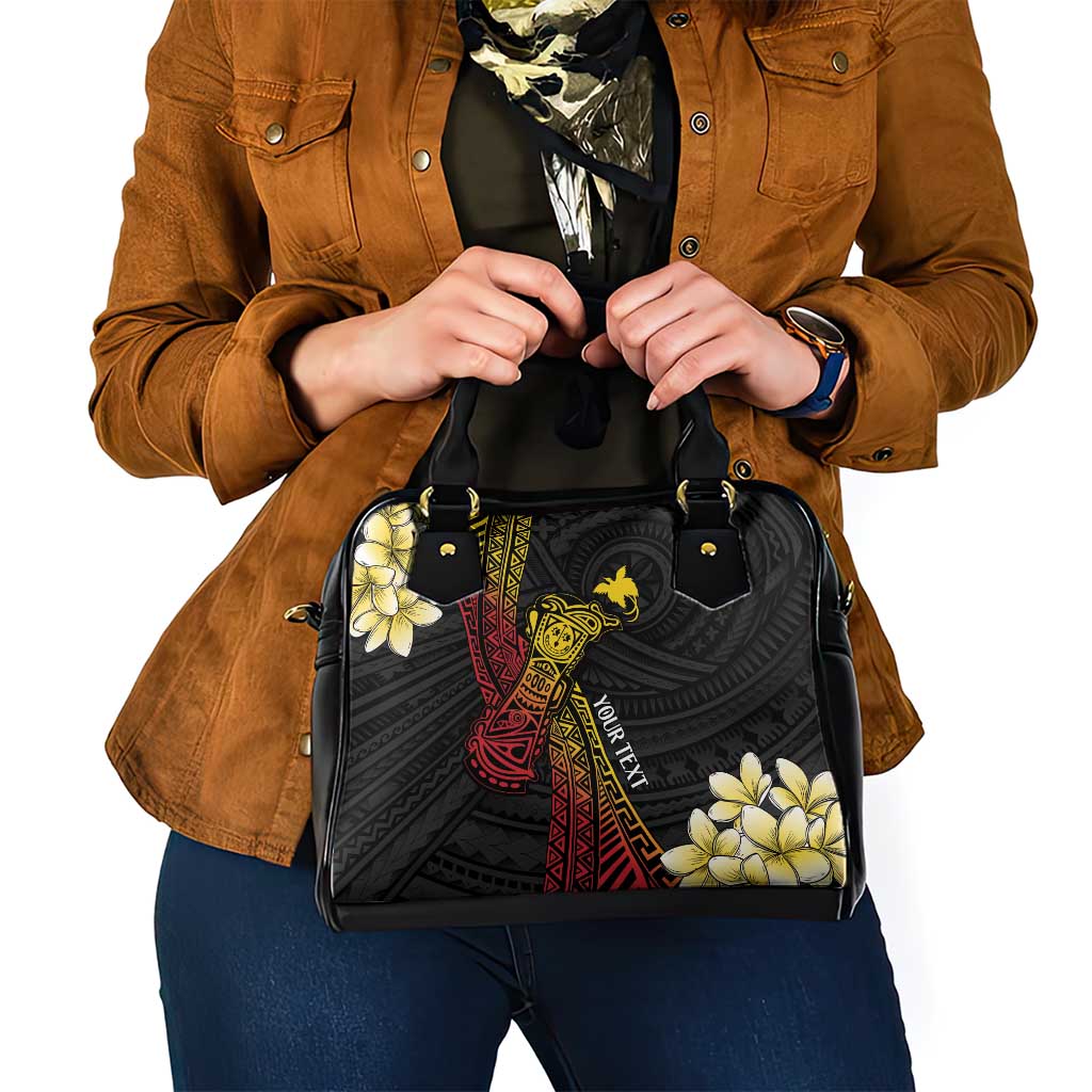 Personalized Papua New Guinea Shoulder Handbag Kundu Drum Carving Motifs