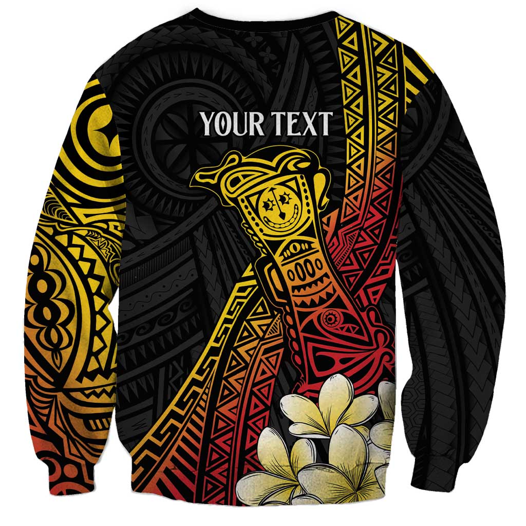 Personalized Papua New Guinea Sweatshirt Kundu Drum Carving Motifs