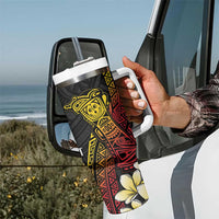 Personalized Papua New Guinea Tumbler With Handle Kundu Drum Carving Motifs