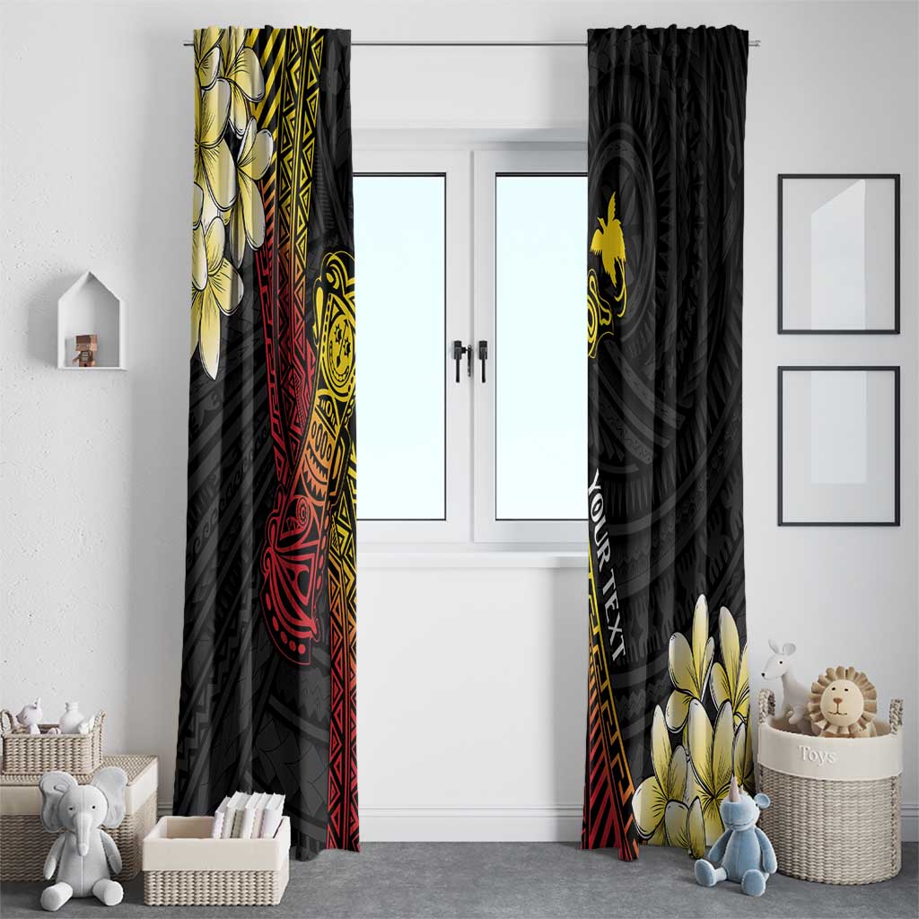 Personalized Papua New Guinea Window Curtain Kundu Drum Carving Motifs