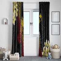 Personalized Papua New Guinea Window Curtain Kundu Drum Carving Motifs
