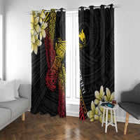 Personalized Papua New Guinea Window Curtain Kundu Drum Carving Motifs