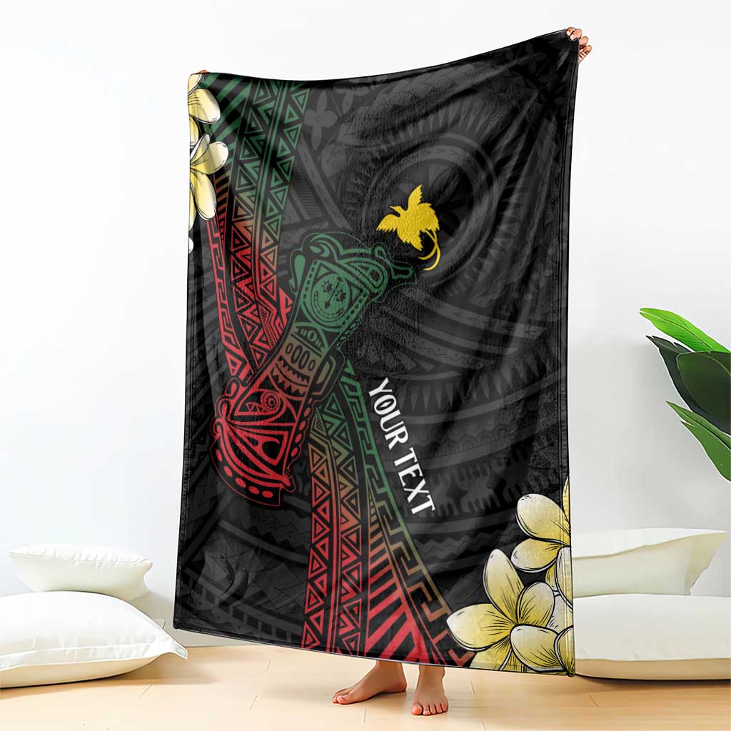 Personalized Papua New Guinea Blanket Kundu Drum Motifs - Sepik Colors