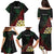 Personalized Papua New Guinea Family Matching Puletasi and Hawaiian Shirt Kundu Drum Motifs - Sepik Colors