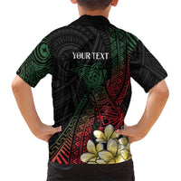 Personalized Papua New Guinea Kid Hawaiian Shirt Kundu Drum Motifs - Sepik Colors LT7 - Polynesian Pride