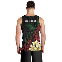 Personalized Papua New Guinea Men Tank Top Kundu Drum Motifs - Sepik Colors