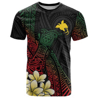 Personalized Papua New Guinea T Shirt Kundu Drum Motifs - Sepik Colors LT7 Black - Polynesian Pride