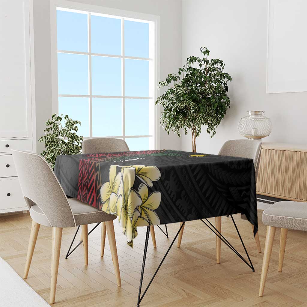 Personalized Papua New Guinea Tablecloth Kundu Drum Motifs - Sepik Colors