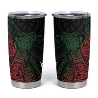 Personalized Papua New Guinea Tumbler Cup Kundu Drum Motifs - Sepik Colors