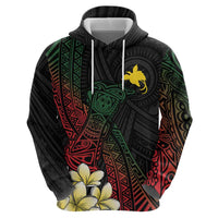 Personalized Papua New Guinea Zip Hoodie Kundu Drum Motifs - Sepik Colors