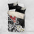 Bula Fiji Tagimaucia Mix Plumeria Masi Tapa Bedding Set Black