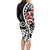 Bula Fiji Tagimaucia Mix Plumeria Masi Tapa Family Matching Long Sleeve Bodycon Dress and Hawaiian Shirt Black LT7 - Polynesian Pride