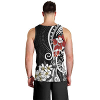 Bula Fiji Tagimaucia Mix Plumeria Masi Tapa Men Tank Top Black LT7 - Polynesian Pride