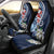 Bula Fiji Tagimaucia Mix Plumeria Masi Tapa Car Seat Cover Blue