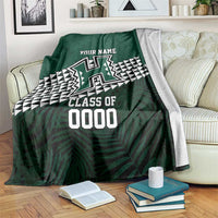 Hawaii Rainbow Warriors Alumni Custom Blanket Kanaka Arrows Tropical Vibes LT7 Green - Polynesian Pride