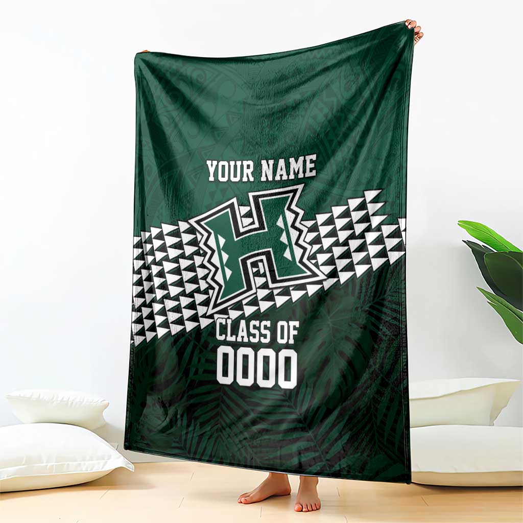 Hawaii Rainbow Warriors Alumni Custom Blanket Kanaka Arrows Tropical Vibes LT7 - Polynesian Pride