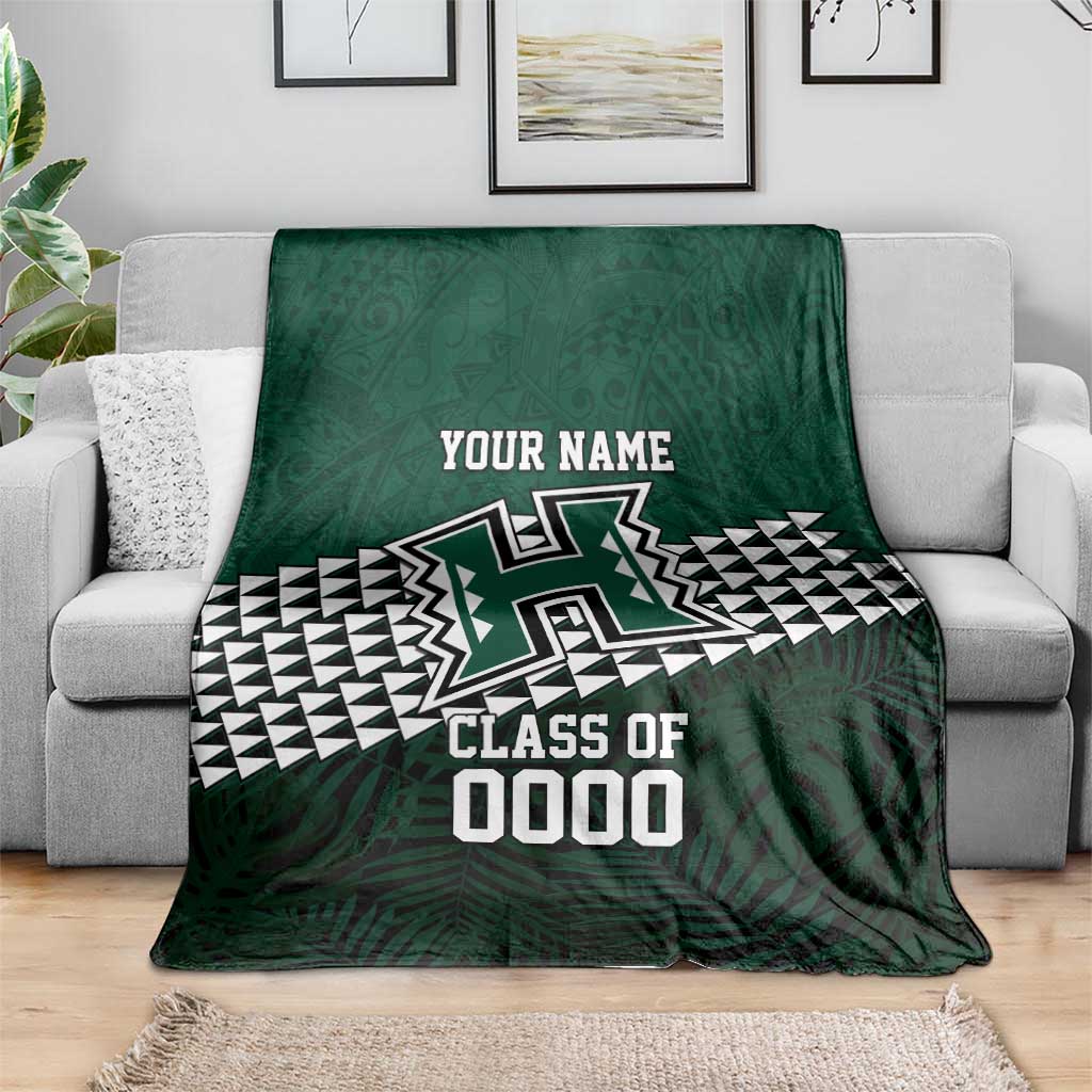 Hawaii Rainbow Warriors Alumni Custom Blanket Kanaka Arrows Tropical Vibes LT7 - Polynesian Pride