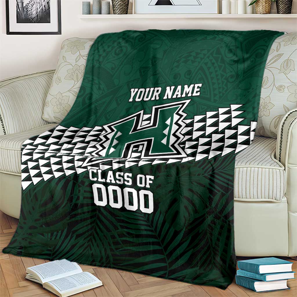 Hawaii Rainbow Warriors Alumni Custom Blanket Kanaka Arrows Tropical Vibes LT7 - Polynesian Pride