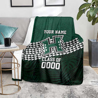 Hawaii Rainbow Warriors Alumni Custom Blanket Kanaka Arrows Tropical Vibes LT7 - Polynesian Pride