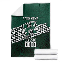 Hawaii Rainbow Warriors Alumni Custom Blanket Kanaka Arrows Tropical Vibes LT7 - Polynesian Pride
