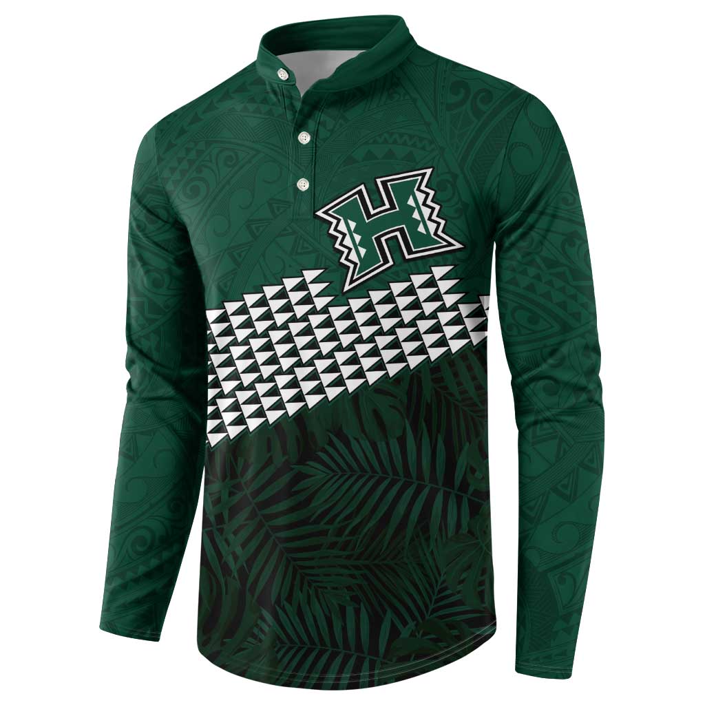 Hawaii Rainbow Warriors Alumni Custom Button Sweatshirt Kanaka Arrows Tropical Vibes LT7 - Polynesian Pride