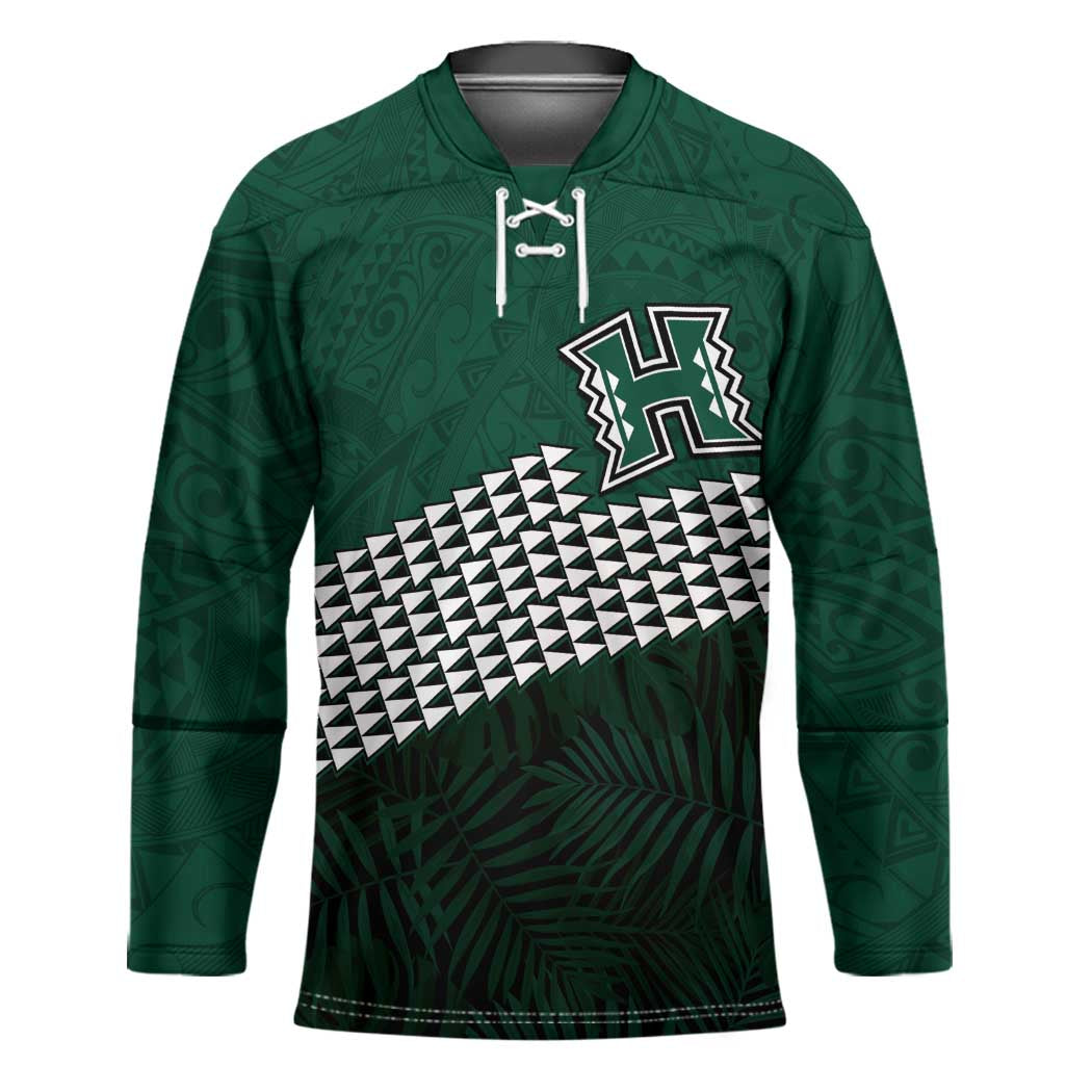 Hawaii Rainbow Warriors Alumni Custom Hockey Jersey Kanaka Arrows Tropical Vibes